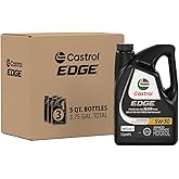 Castrol EDGE 5W-30 Advanced Full Synthetic Motor Oil, 5 Quarts, Pack of 3