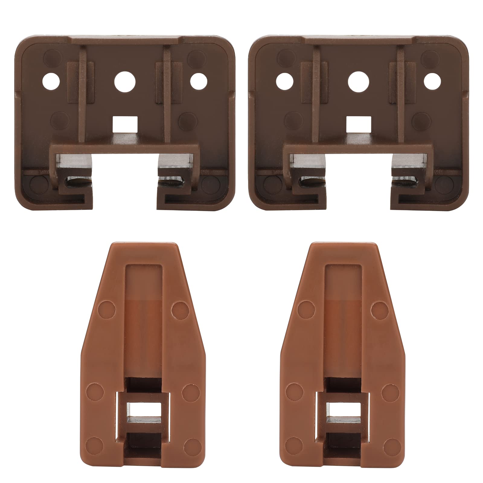 Photo 1 of LONTAN DGSL01 Plastic Drawer Slides and Guides 2 Pack Drawer Replacement Part for Center Mount Cabinet Rails Plastic Guides for Dresser