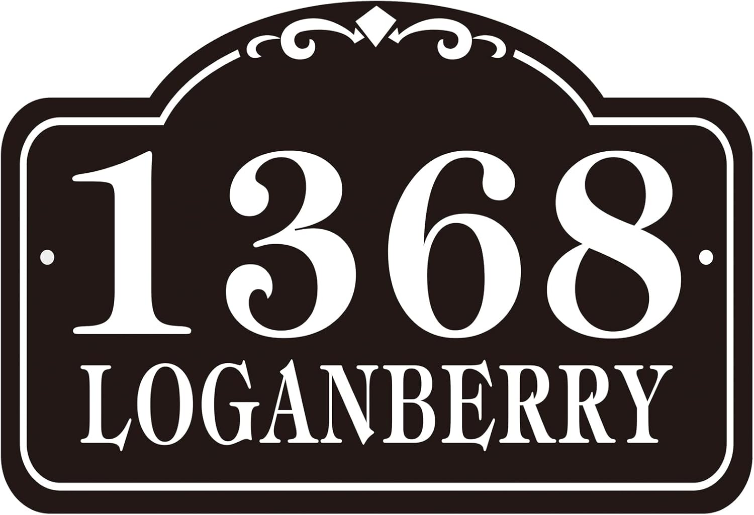 Plaques & Wall Art - Reflective Address Plaque Sign WALL MOUNTED - Personalized Metal House Number Sign Plaque,Address Sign,House Address Numbers for Outside/Indoor House - Rust-Free 911 Visibility Nite Bright(11 x 7 inch)