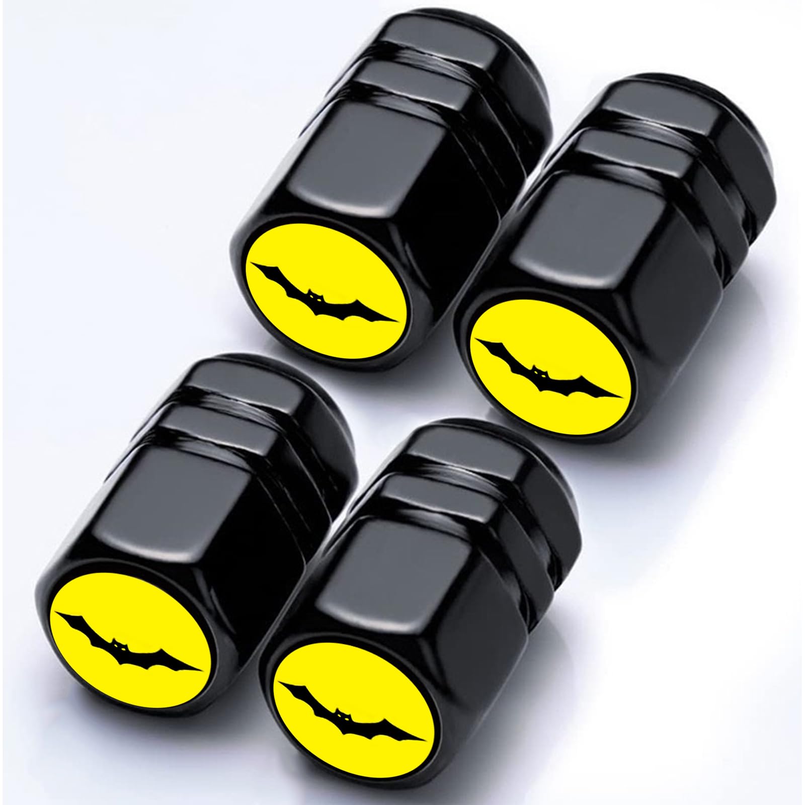 Photo 1 of Tire Valve Stem Caps Bat Car Accessories 4-Pack-Aluminum Alloy Rust-Proof Universal Dust Covers Tire Air Cap for Car, SUV, Bike, Motorcycle Bat Gifts