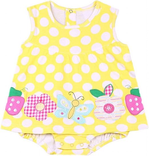 Amazon Co Jp Plus Nao プラスナオ スカート付きロンパース ワンピース風ロンパース ノースリーブ ラウンドネック ベビー服 子供服 ハンカチーフスリー 服 ファッション小物