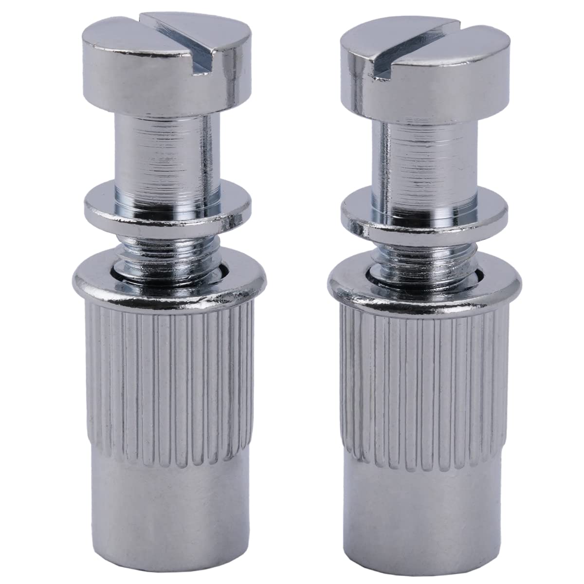 Musiclily Pro M8 Metric Stop Tailpiece Mounting Studs and Inserts Bushings Set for Epiphone Les Paul Style Electric Guitar, Chrome (Set of 2)