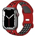 Sport Bands Compatible for Apple Watch Bands 38mm 40mm 41mm 42mm 44mm 45mm 46mm 49mm,Soft Silicone Sport Women Men Replacement Strap Compatible with iWatch Series 10/9/8/7/6/5/4/3/2/1 Ultra 2 SE
