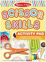 Melissa & Doug Scissor Skills Activity Book With Pair of Child-Safe Scissors (20 Pages)