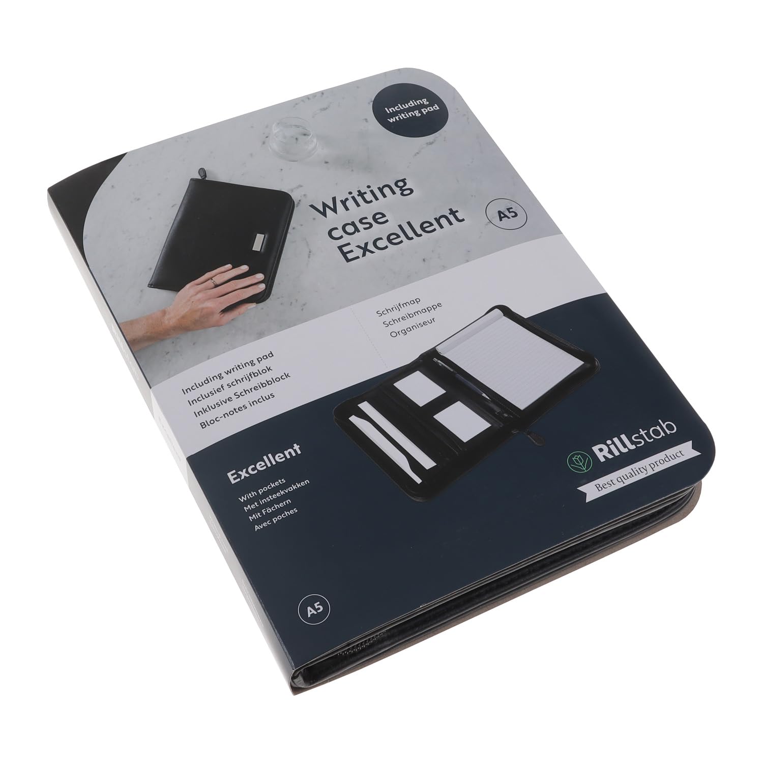 Black RI98994 A5 Excellent Deluxe Leather-Look Rill