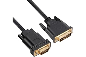 Active DVI to VGA Cable 6FT,VCOM VGA Male Adapter with Dual Link Adapter DVD-D Male to Male Cable PC to Monitor Cord 1080P Fu