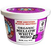 Miso Master Organic Mellow White Miso, Gluten-Free, Organic, Non-GMO, Vegan, Kosher, Vegan White Miso Paste, 16 oz tub