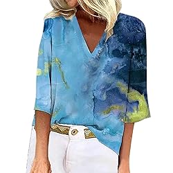 Cheifay Tank Tops Women Graphic Design 3/4 Sleeve