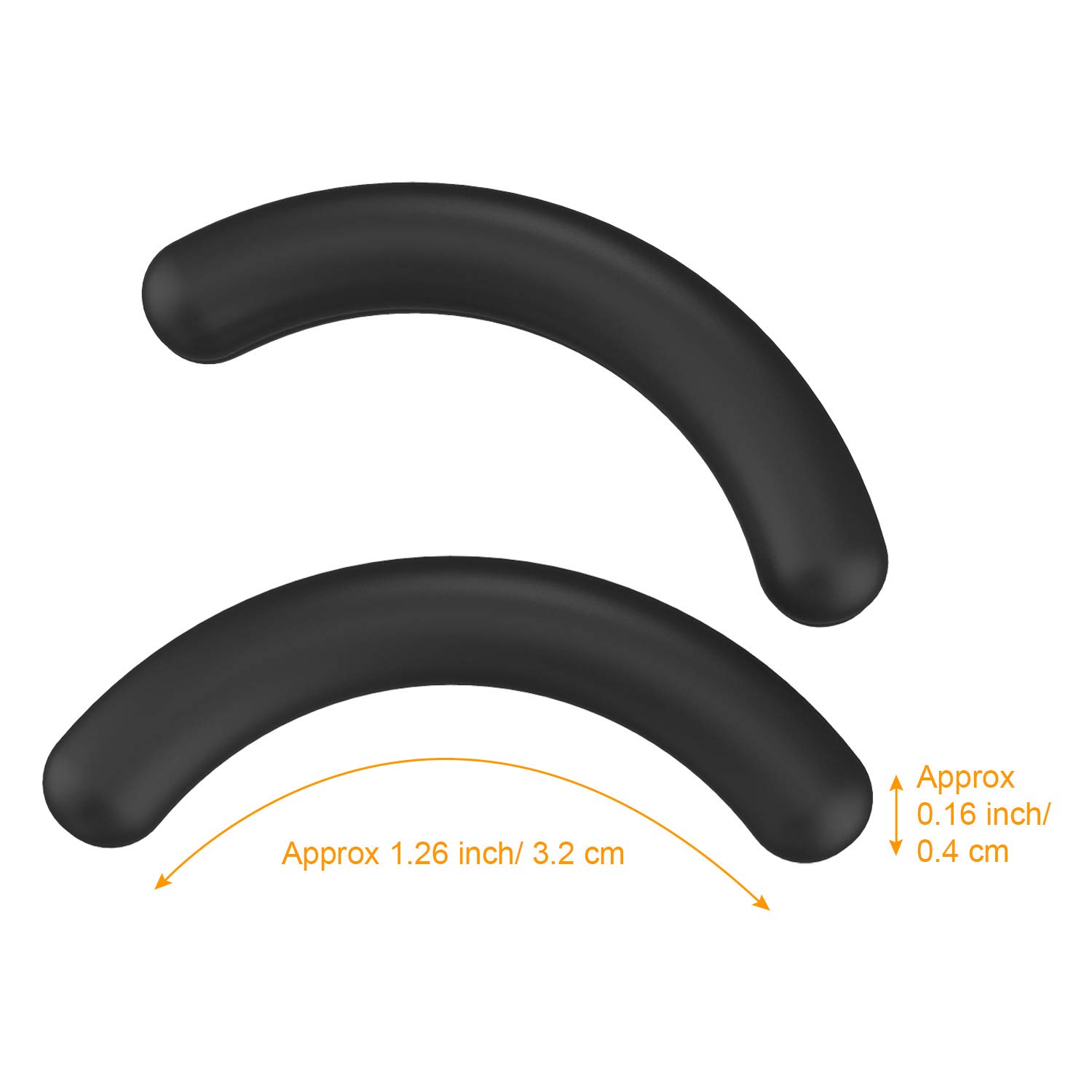 Zhehao Curler Refills Eyelash Curler Refill Pads Silicone Rubber Curler Replacement Refills Pads for Universal Eyelash Curler with a Clear Storage Box (Black, 24 Pieces) : Beauty