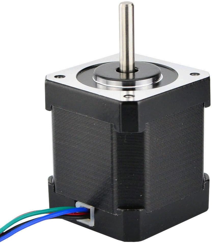 STEPPERONLINE Nema 17 Stepper Motor Bipolar 2A 59Ncm(84oz.in) 48mm Body 4-lead W/ 1m Cable and Connector compatible with 3D Printer/CNC - - 