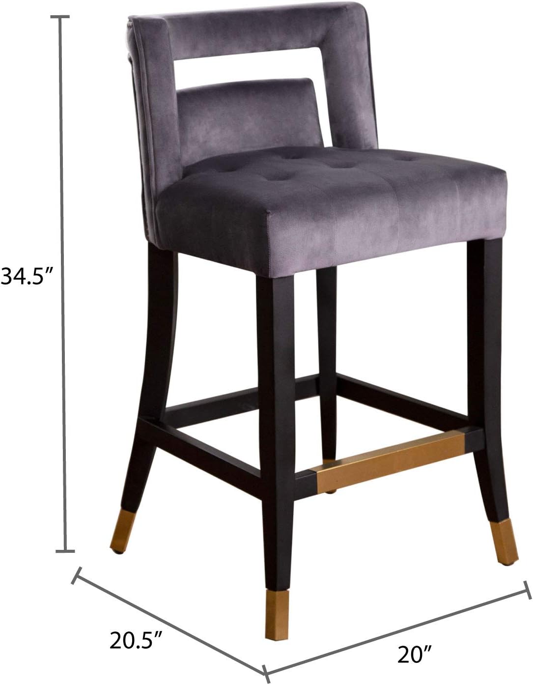 abbyson santino outdoor furniture on Amazon Com Abbyson Living Velvet Upholstered Counter Height Barstool And Dining Stool With Bronze Nailhead Trim Grey Kitchen Dining