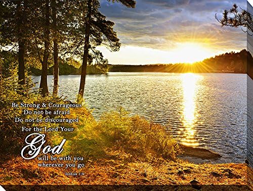 Art Christian Biblical Inspirational Scenery Canvas Stretched Framed Free Shpping Made in North America by FramedCanvasArt