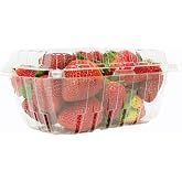 JAK Industrial 55 Count - 1 Pound Size Strawberry/Berry Basket Clam Shell Container for Refrigerator Berry Storage