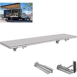 Sidasu Concession Shelf 50" L x 12''W Folding Shelf Stainless Steel Food Shelf Stand Serving for Concession Serving Window