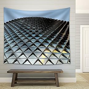 Modern Architecture Futuristic Concept - Fabric Wall Tapestry Home Decor - 51x60 inches