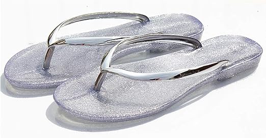 silver casual sandals