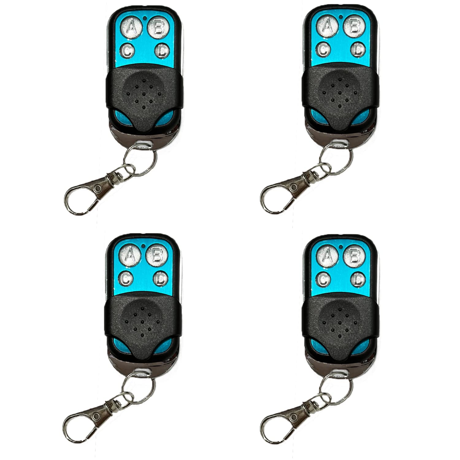 Universal Duplicator 4 Pack Garage Door Remote, 433.92 Mhz for Gate, Electric Gate Remote Control Key Fob, Cloning Keychain