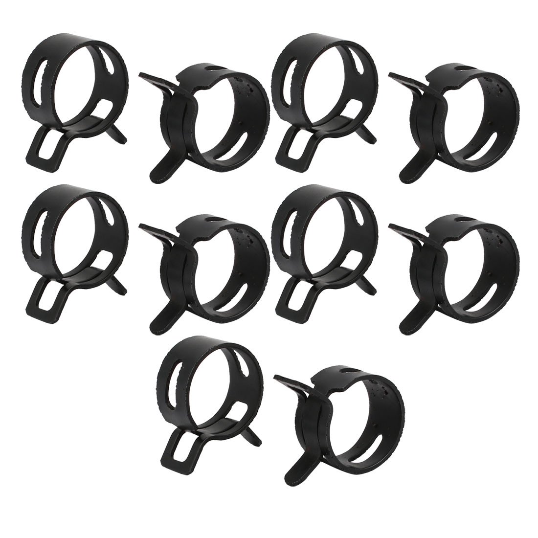 sourcingmap 10 Pcs 14mm Spring Type Action Fuel Hose Pipe Low Pressure Air Tube Clip Clamp