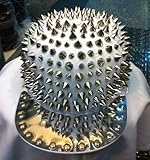 New Spike Studded Embellished Adjustable Cap Bright Brim (White)