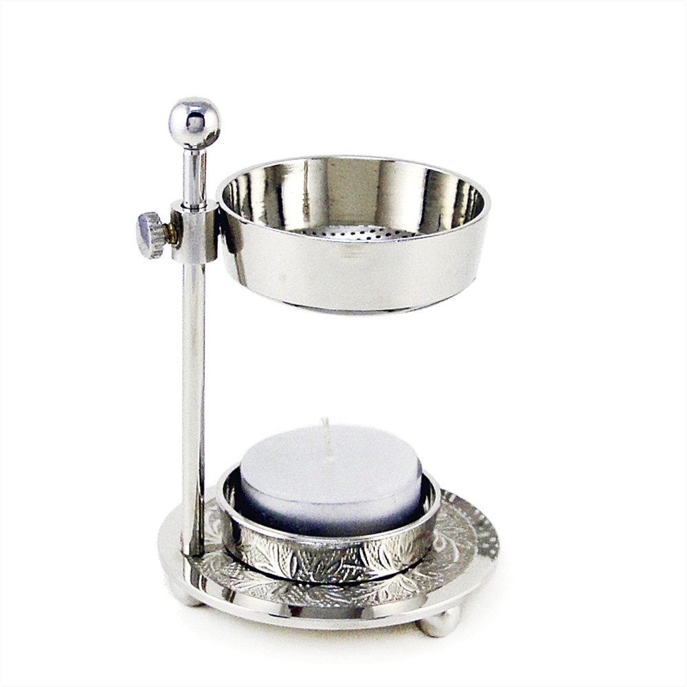 NKlaus 2x 2913 Incense stand with tea light brass handmade incense set 40122