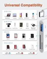 Loydia USB C to SD Card Reader 3 in 1 USB C Memory Card Adapter view 2