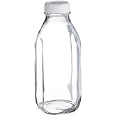 Libbey Glass Milk Bottle with Lid - 33.5 oz