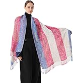 Pashmina Scarf for Women Rainbow Colorful Soft Lightweight Wedding Shawl Wrap