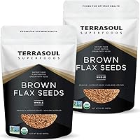 Terrasoul Superfoods Organic Brown Flax Seeds, 4 Lbs (2 Pack)