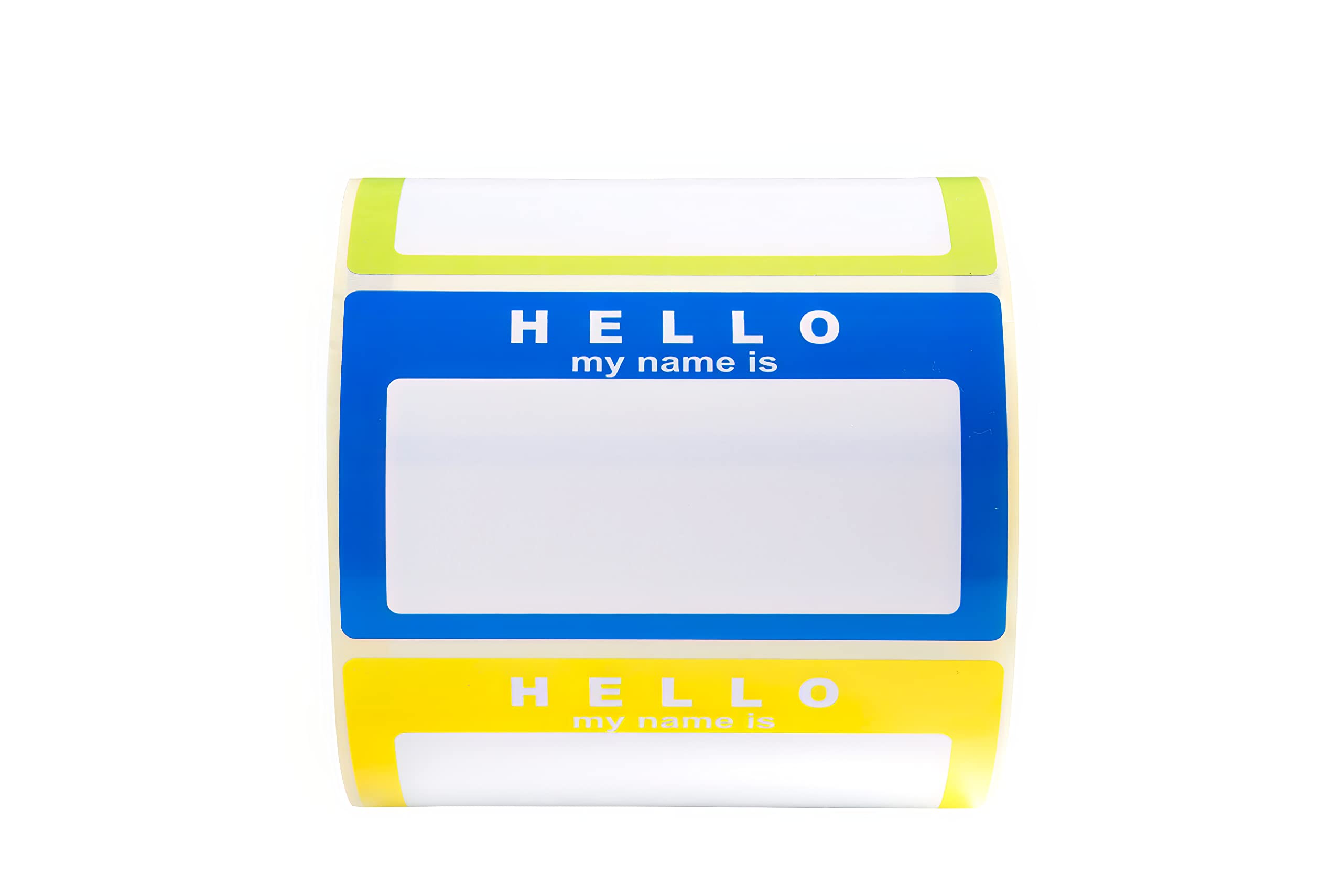OliveBird Name Plate Sticker Hello My Name Is Assorted Colours 250 Labels Pack (3 Colours) - 90 x 50 mm