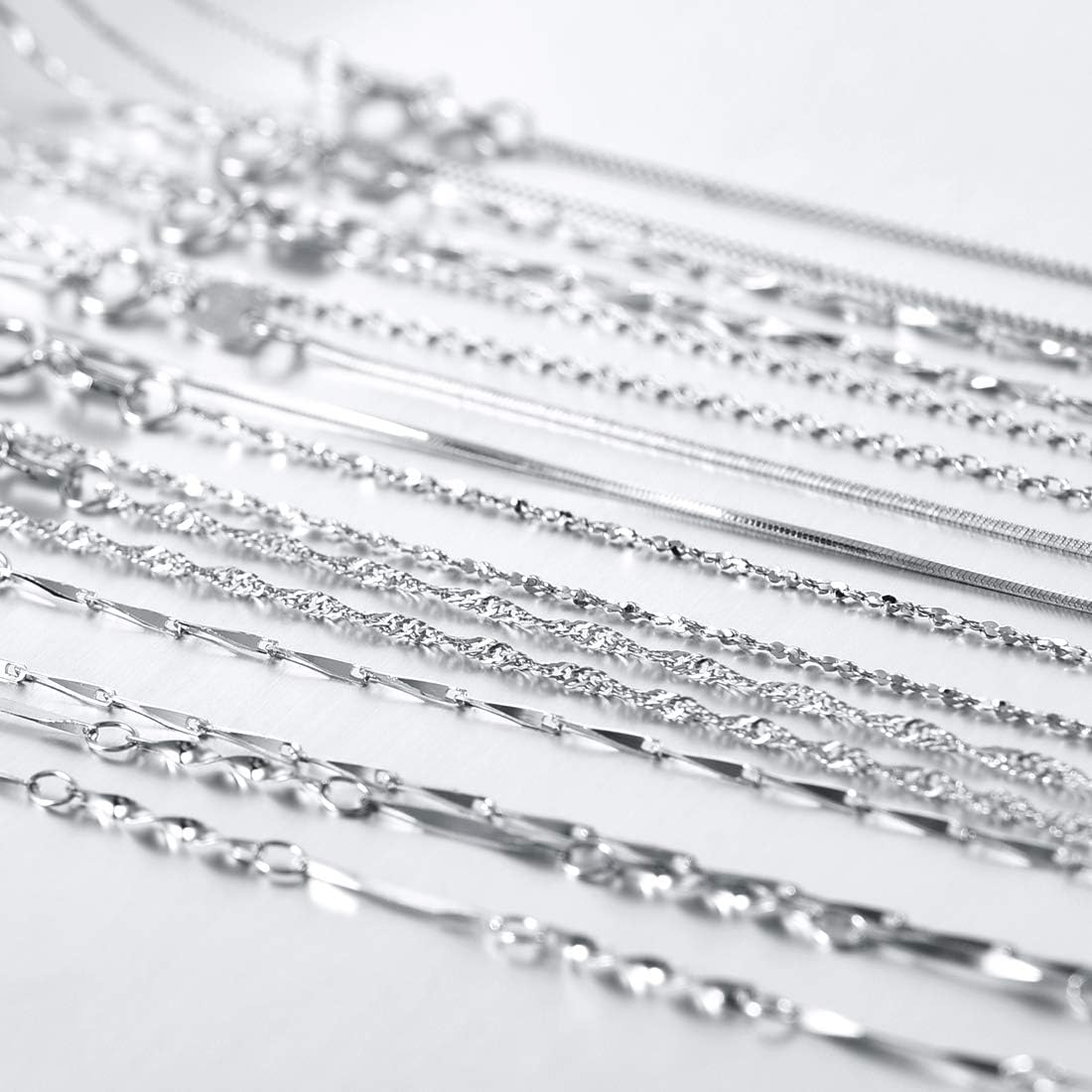 DALARAN Silver Chain for Women 16 Inch Sterling Silver Box Chain Necklaces 40cm, 16 inch / 40 cm - Image 5