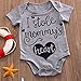 Mrs.Baker'Home Baby Boys Girls Mommy Heart Print Love Pattern Short Sleeve Summer Short Romper (0-3 Months, Gray)