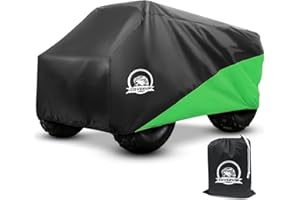 COVERVIN ATV Cover Heavy Duty Waterproof Oxford Fabric Protective 4 Wheeler Quad Cover Durable All Weather for 82 Inch Most Four Axle Vehicles Kawasaki Honda Polaris Yamaha (XL Green)
