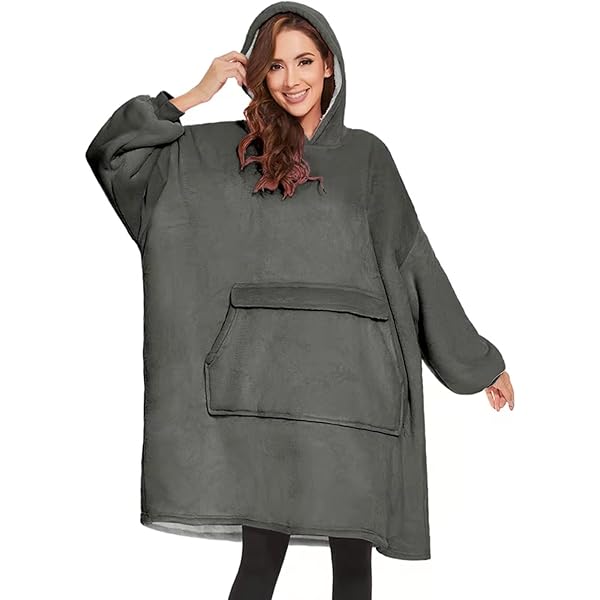 Augenstern Oversized Flannel Wearable Blanket Hoodie For Adult
