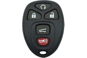 WICUASIX Replacement Keyless Entry Remote Key Fob Shell Case with 5 Button Fit for Chevy Suburban Tahoe Traverse / GMC Acadia Yukon / Cadillac Escalade SRX/ Buick Enclave / Saturn Outlook 2007 2008 2009 2010