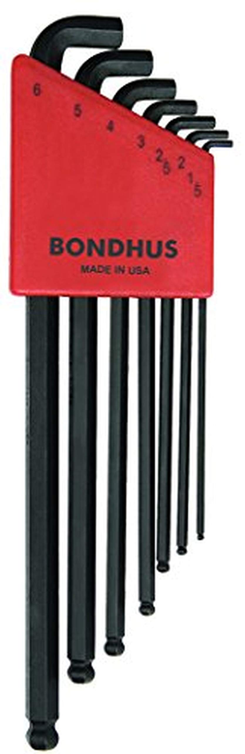 Bondhus SBLX7MM Stubby Long Series BALLEND Hexagon Key Set 1.5MM-6MM, 16592, PROTANIUM Precision HIGH Torque Steel