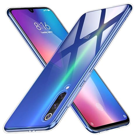 Peakally Xiaomi Mi 9 SE Hülle, Soft Silikon Dünn Transparent Hüllen [Kratzfest] [Anti Slip] Durchsichtige TPU Schutzhülle Cas