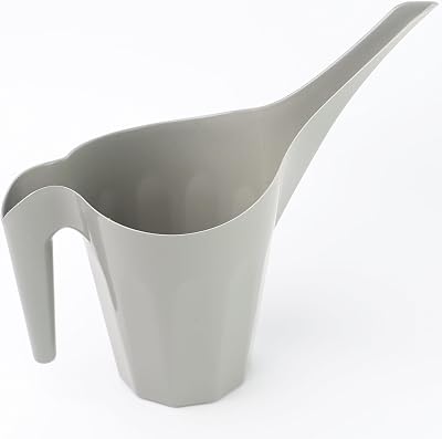 DIVCHI Small Watering Can 1.25L Long Spout Grey Indoor Outdoor Garden Pot