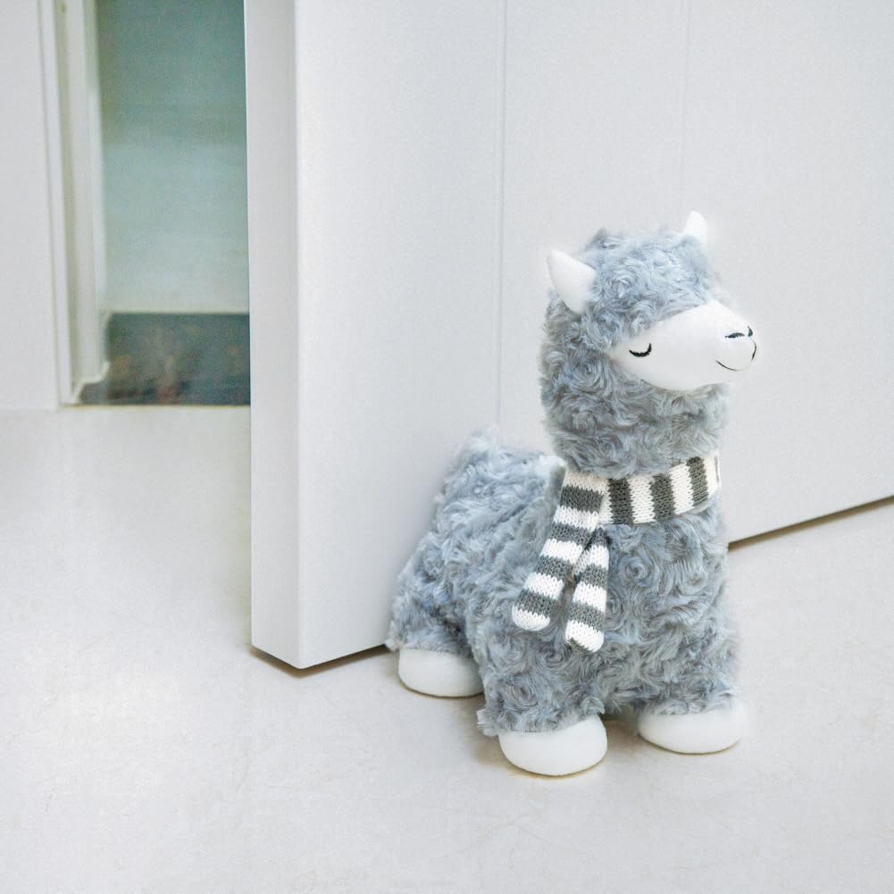 Photo 1 of Marwood Cute Door Stopper Decorative Door Stops for Home and Office, Goat with Scarf Weighted Interior Doorstop Fabric Stuffed Animal Door Stopper Floor Decorative