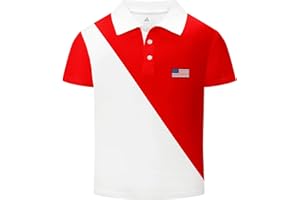 Dekomere Boys Short Sleeve Pique Polo Shirt Uniform Golf T-Shirts for Kids 6-16 Years