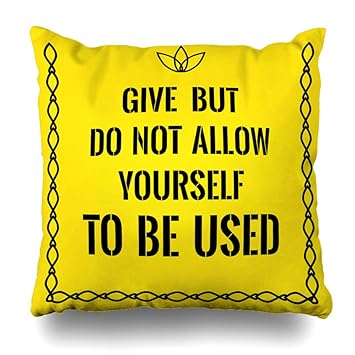 Amazon Com Ahawoso Throw Pillow Cover Yellow Black Motivational