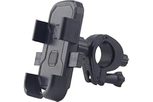 Rigdance Phone Holder for Microphone Stand/Selfie Stick/Tripods/Handlebar/Boat Railing, Fit for 17-25mm Rods, Adjustable Mic Stand Holder for iPhones All Smartphones