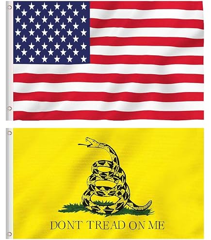 Bandiera Gadsden &lsquo;Don&rsquo;t Tread On Me&rsquo; 3x5 FT &ndash; Doppia Faccia In Poliestere Con Spilla