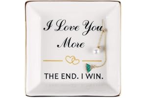 AREOK Mothers Day Wife Gifts from Husband, Happy Anniversary - Romantic Wife Gifts for Her Wife, Best Wife Birthday Gifts for Girlfriend, Ring Dish Holder, Jewelry Tray, Trinket Dish, I Love You More
