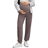 G4Free Maternity Pants Stretchy Workout Lounge Pants Over The Belly Pregnancy Joggers with Pockets