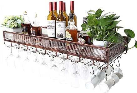 AYHa Estantes para vino Soporte para copas de vino Montado en la pared