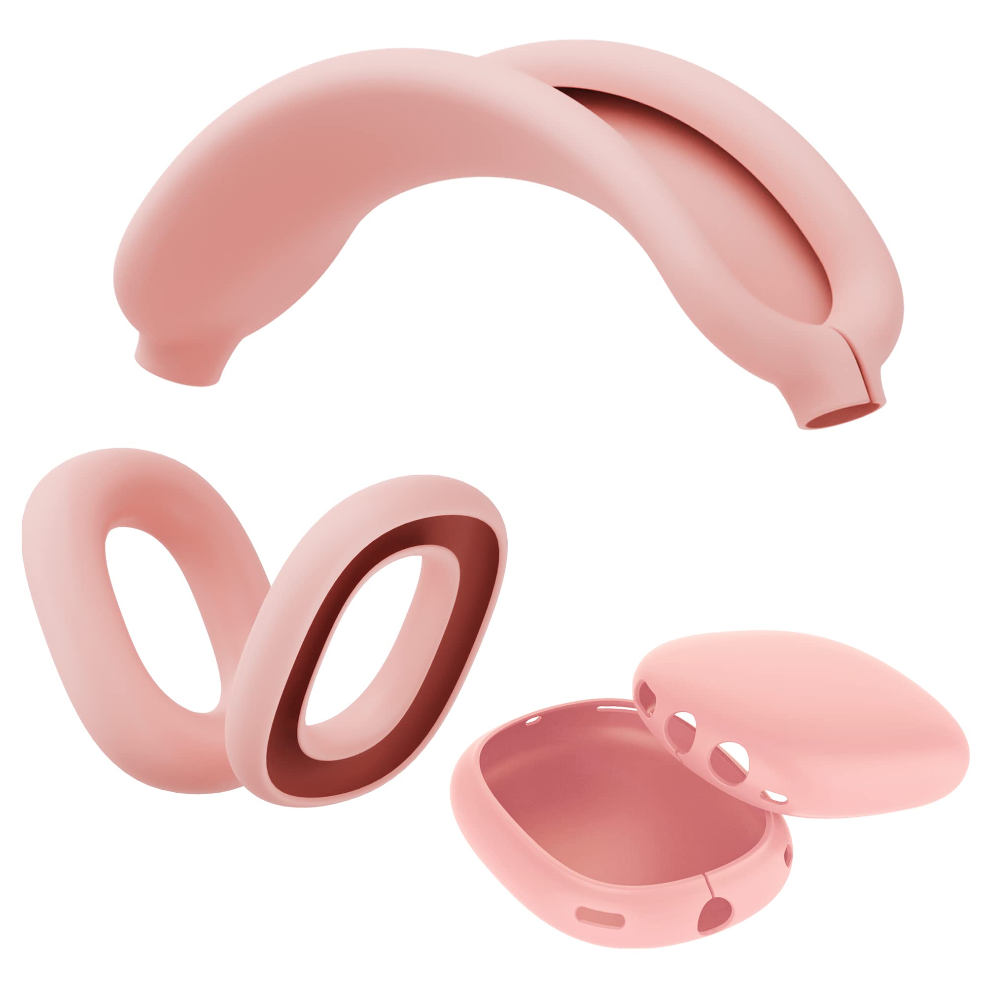TUCANA Silicon Cases for AirPods Max - Overhead + Earcup + Ear Pad Cover (Pink)