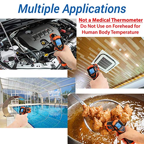 Kizen LaserPro LP300 Infrared Thermometer NonContact Digital Laser