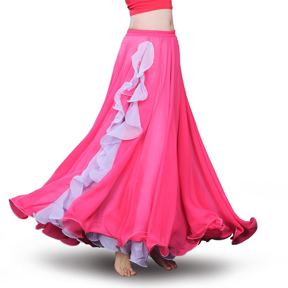 ROYAL SMEELA Women's Belly Dance Clothing Skirt,hot Pink