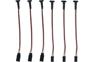 ZHUOYUEFSC 3Pairs RC Models JR Extension Cable Magnetic Snap-on for RC Cars, Planes, Drones, and Other DIY Models