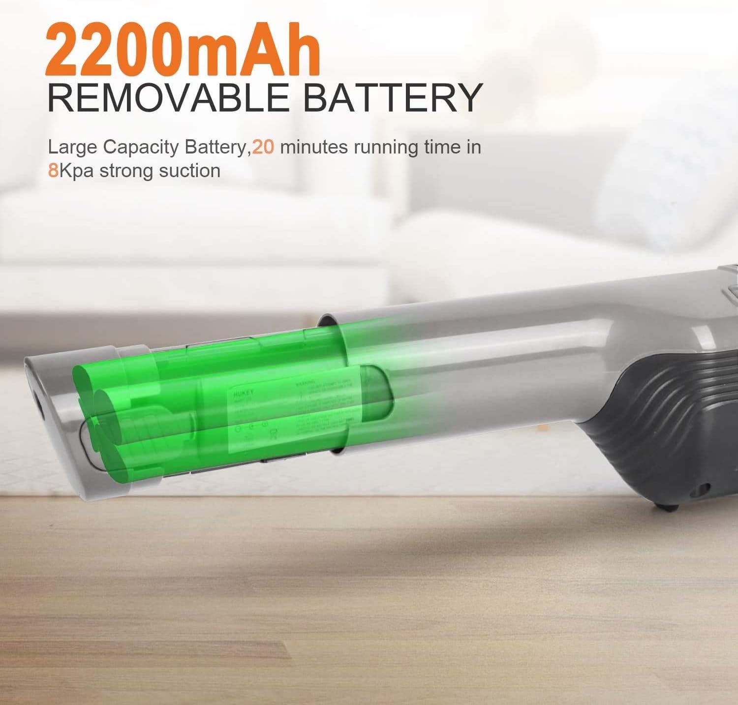 Handheld Vacuum, 8KPA Wet & Dry Cordless Hand Vac with Detachable Battery Storage Dock and HEPA Filter Lightweight Vacuum for Car and Home -